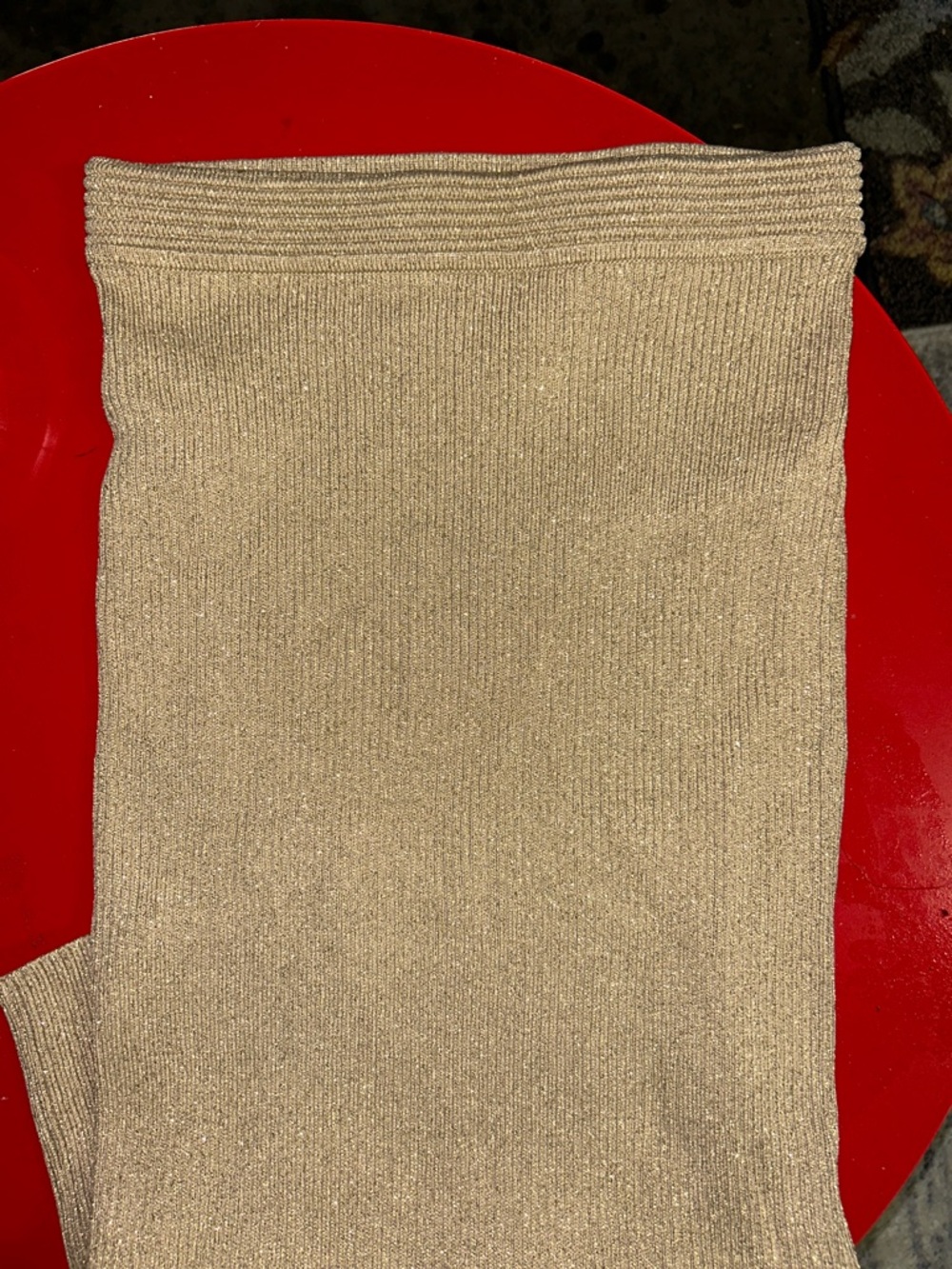 Sparkle Knit Skirt - Shimmery Beige